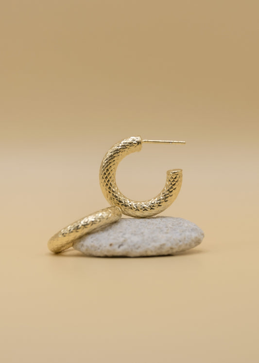 créoles serpent dorées Lyria Mont